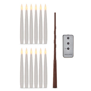5" White Finish LED Magic Candles (Set of 12) 1
