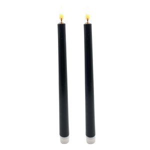 10.25" Black LED Wax Taper (2 Pack) 1