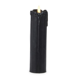 7" Black Drip Halloween LED Wax Battery Operated Candle 1