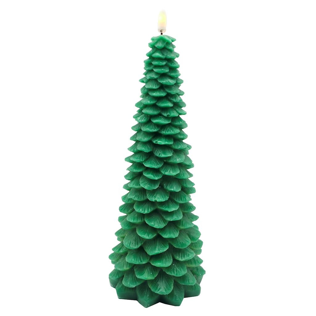 10.5" Green Christmas Tree LED Wax Candle 1