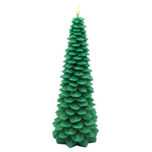 10.5" Green Christmas Tree LED Wax Candle 1
