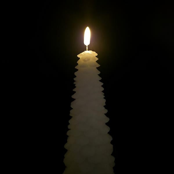 10.5" Ivory Christmas Tree LED Wax Candle 2