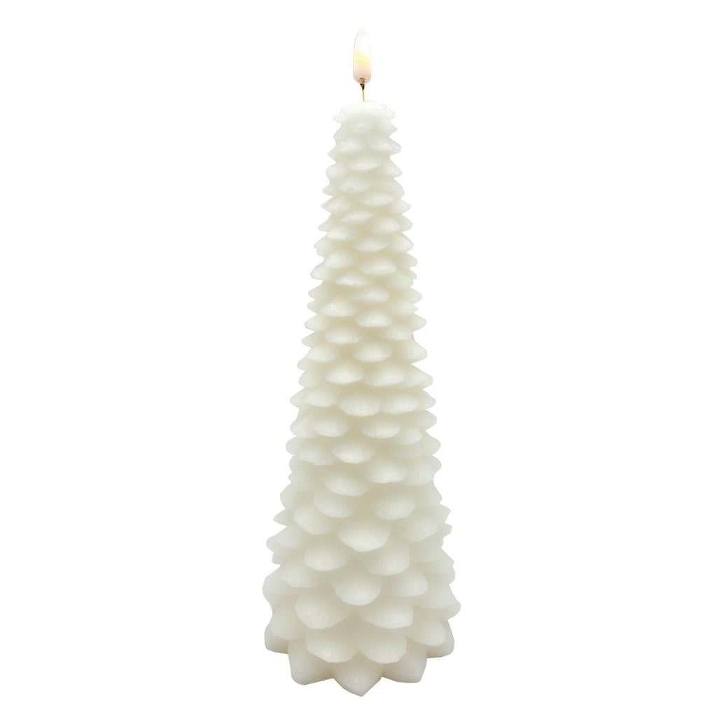 10.5" Ivory Christmas Tree LED Wax Candle 1