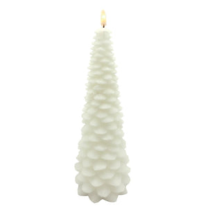 10.5" White Christmas Tree LED Wax Candle 1