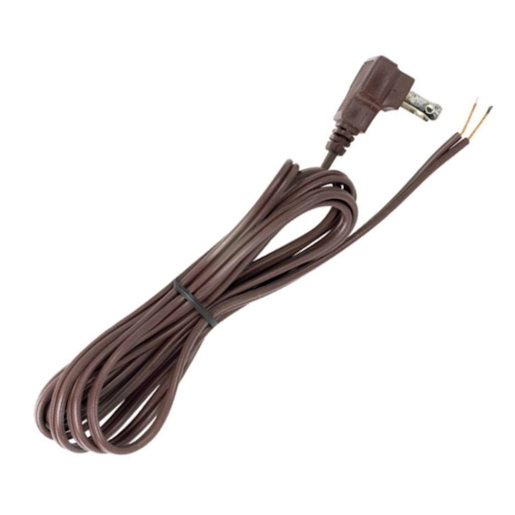 8' Brown Flat Molded Plug Cord 1