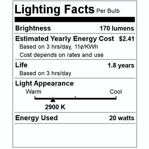 20 watt 24 volt MR16 Miniature Bi-Pin Base 2900K Warm White Dimmable #ESX/C 2