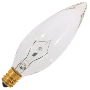 15 watt 120 volt BA9.5 Candelabra Screw Base 2700K Warm White Dimmable 1