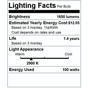100 watt 120 volt T3 Recessed Single Contact Base 2900K Warm White 2