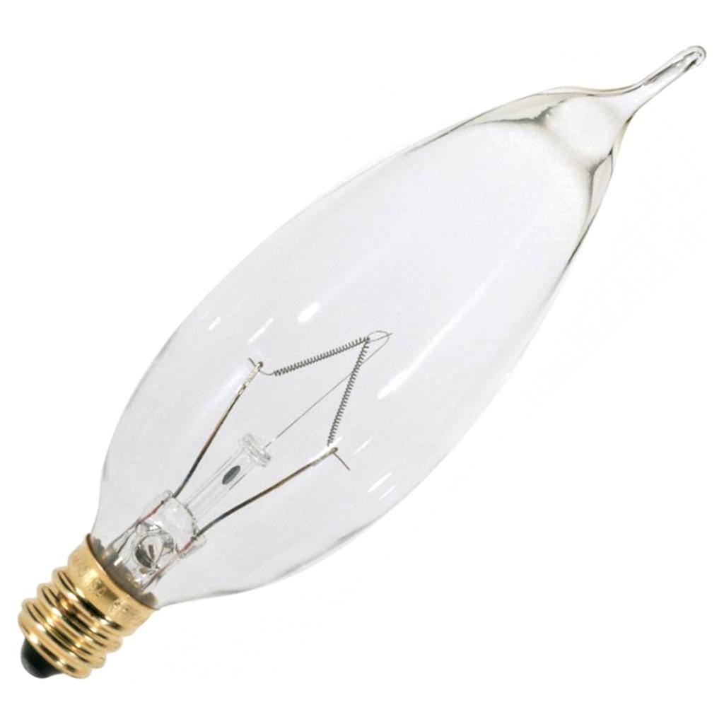 25 watt 130 volt CA8 Candelabra Screw Base 2700K Warm White Dimmable 1