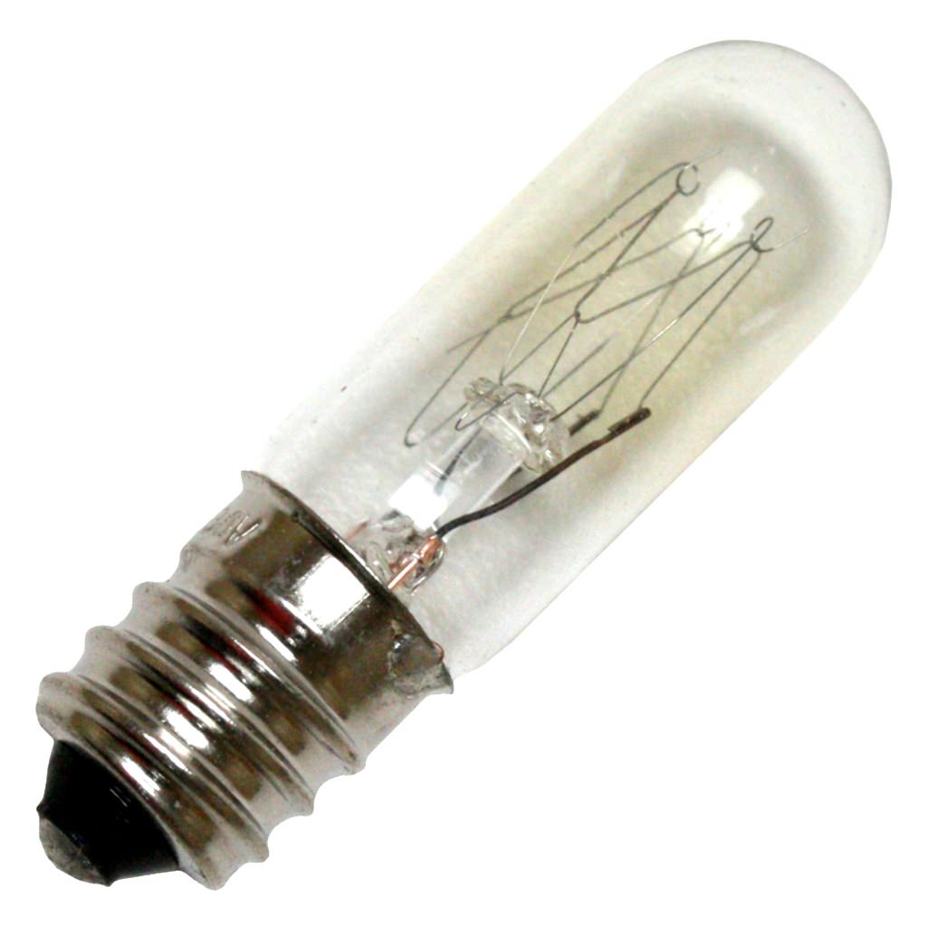 15 watt 130 volt T4 1/2 Candelabra Screw Base Clear 1