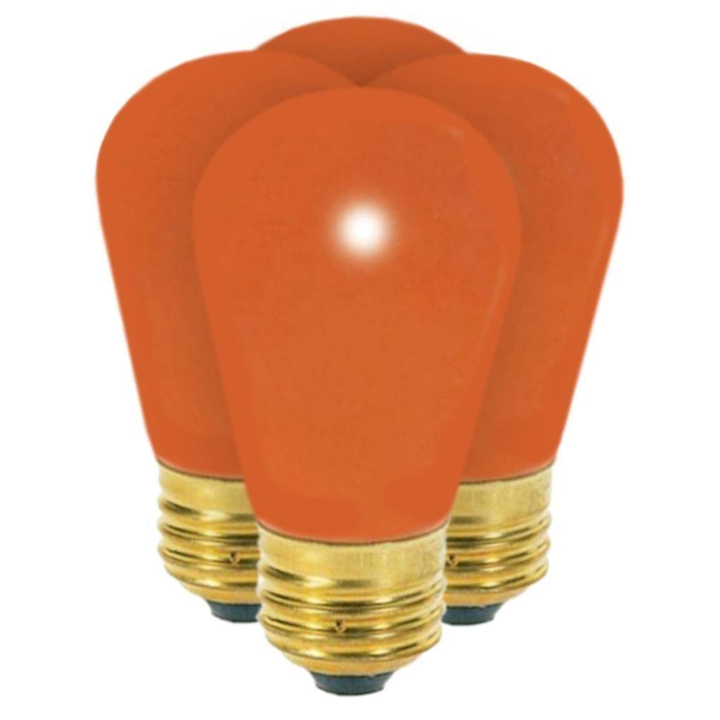 11 watt 130 volt S14 Medium Screw Base Dimmable Ceramic Orange (4 pack) 1