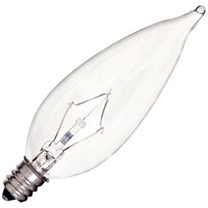 25 watt 120 volt CA9.5 Candelabra Screw Base 2700K Warm White Dimmable 1