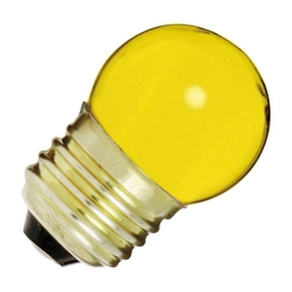 7.5 watt 120 volt S11 Medium Screw Base Ceramic Yellow 1