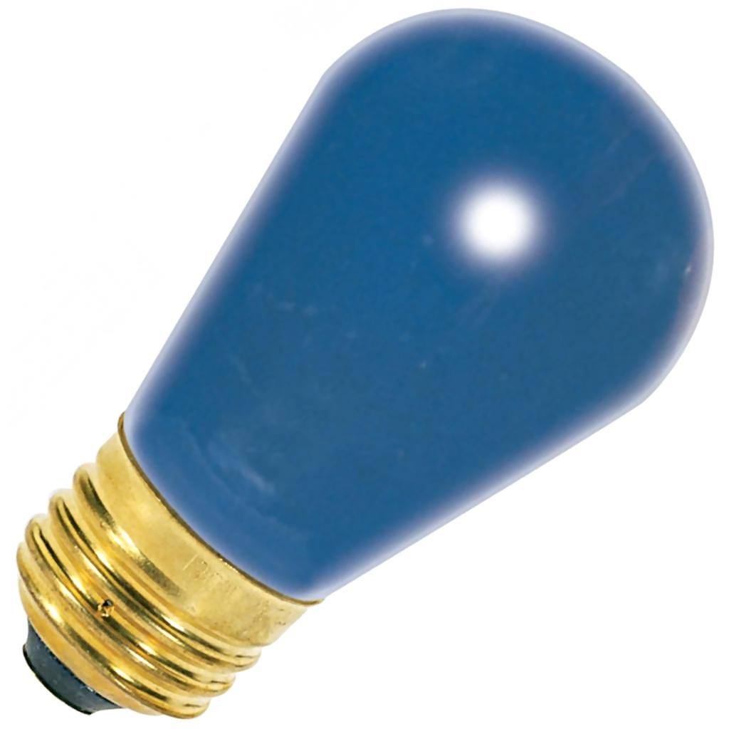 11 watt 130 volt S14 Medium Screw Base Ceramic Blue 1