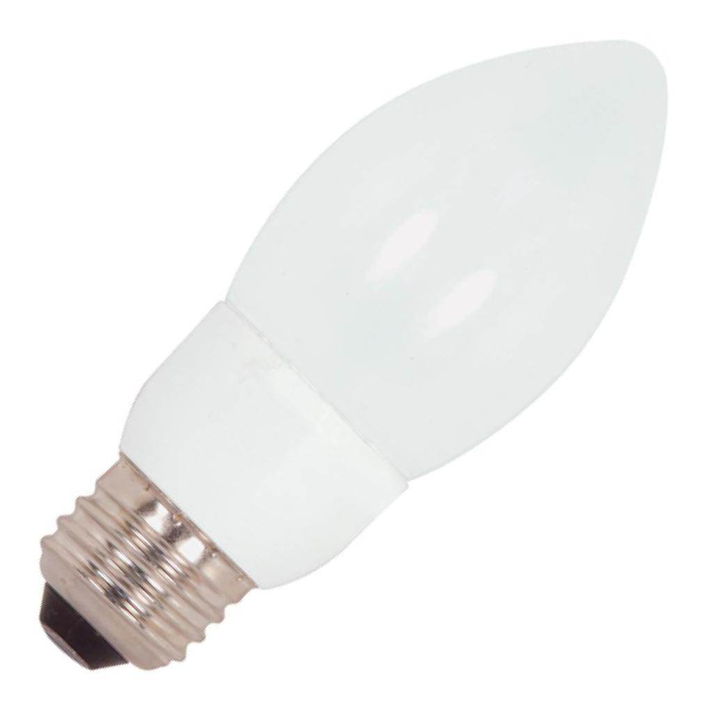 5 watt 120 volt B11 Medium Screw Base 5000K Daylight Compact Fluorescent Light Bulb 1