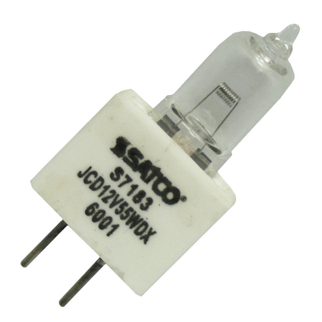 55 watt 12 volt T3.5 Bi-Pin Base 2900K Warm White 1