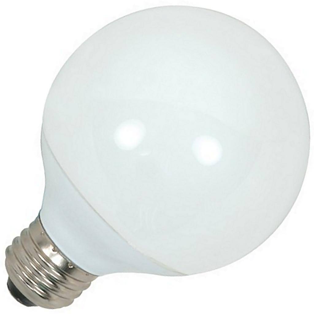9 watt 120 volt G25 Medium Screw Base 2700K Warm White CFL 1