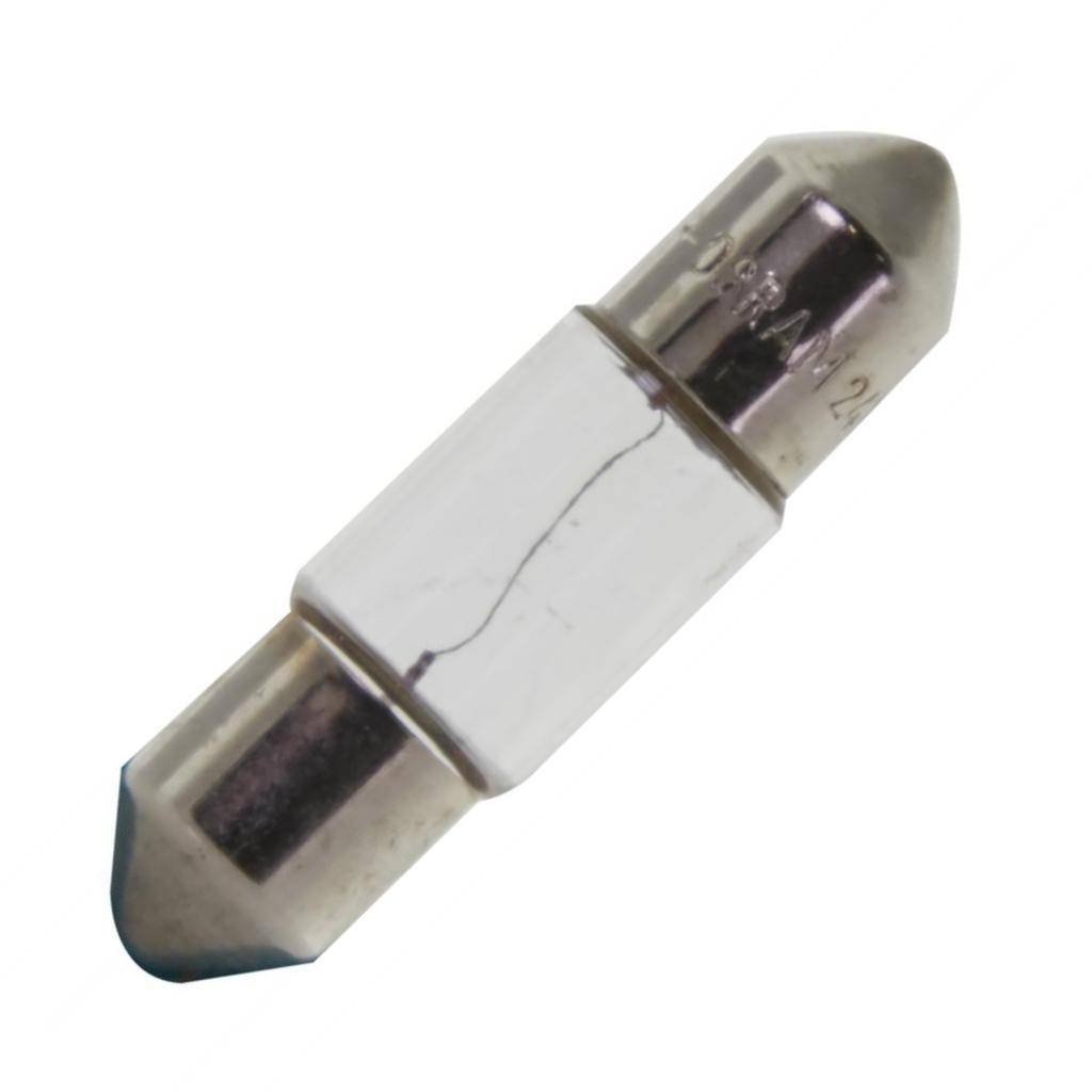 3 watt 24 volt T2.75 Festoon Base 2700K Warm White Miniature Incandescent Light Bulb 1