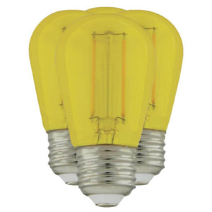 1 watt 120 volt S14 Medium Screw Base Transparent Yellow LED (4 Pack) 1