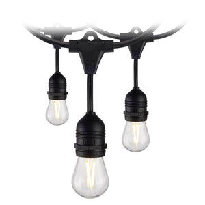 12 watt 120 volt Black 2200K Warm White LED String Light 1