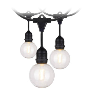 24' 24 watt Black 2200K Warm White LED String Light Set 1