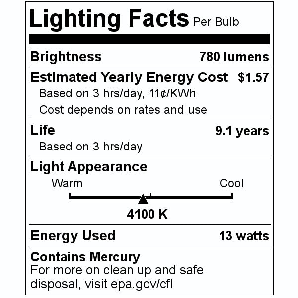13 watt T4 2-Pin Base 4100K Cool White CFL 2