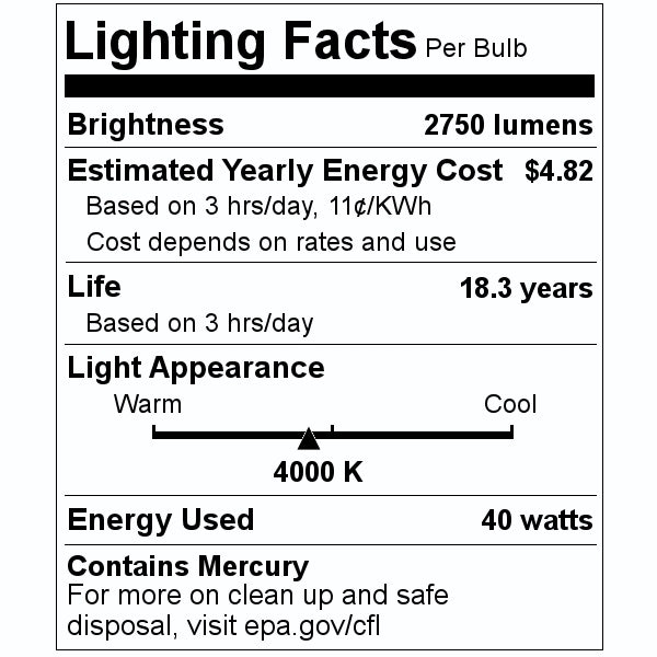 40 watt T12 Medium Bi-Pin Base 4000K White Frosted U-Bend Fluorescent 2