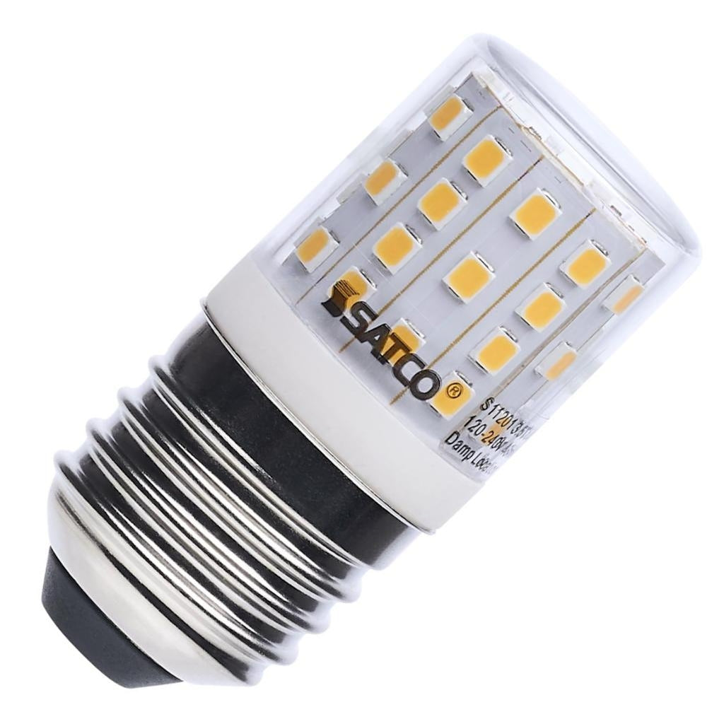 3.5 watt 120/240 volt T14 European Medium Screw Base 3000K White Clear Non-Dimmable LED 1