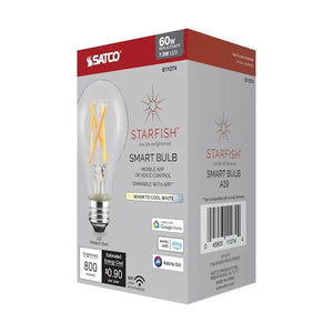 7.5 watt 120 volt A19 Medium Screw Base CCT Tunable Clear Dimmable LED 4