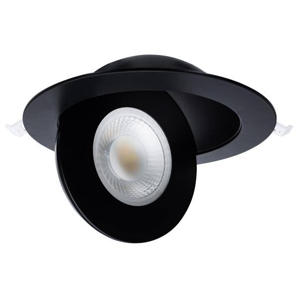 6" 15 watt 120/277 volt Black RGB and CCT Selectable Gimbaled Dimmable LED Recessed Downlight 3