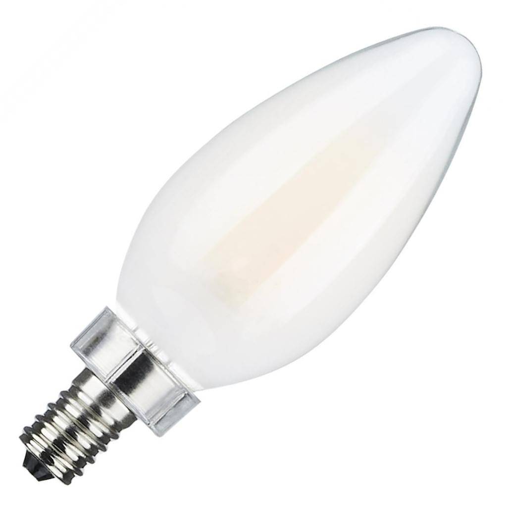8 watt 120 volt C11 Candelabra Screw Base 3000K Natural White LED Light Bulb 1