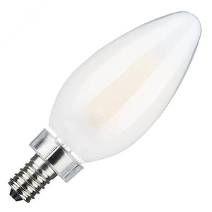 8 watt 120 volt C11 Candelabra Screw Base 3000K Natural White LED Light Bulb 1