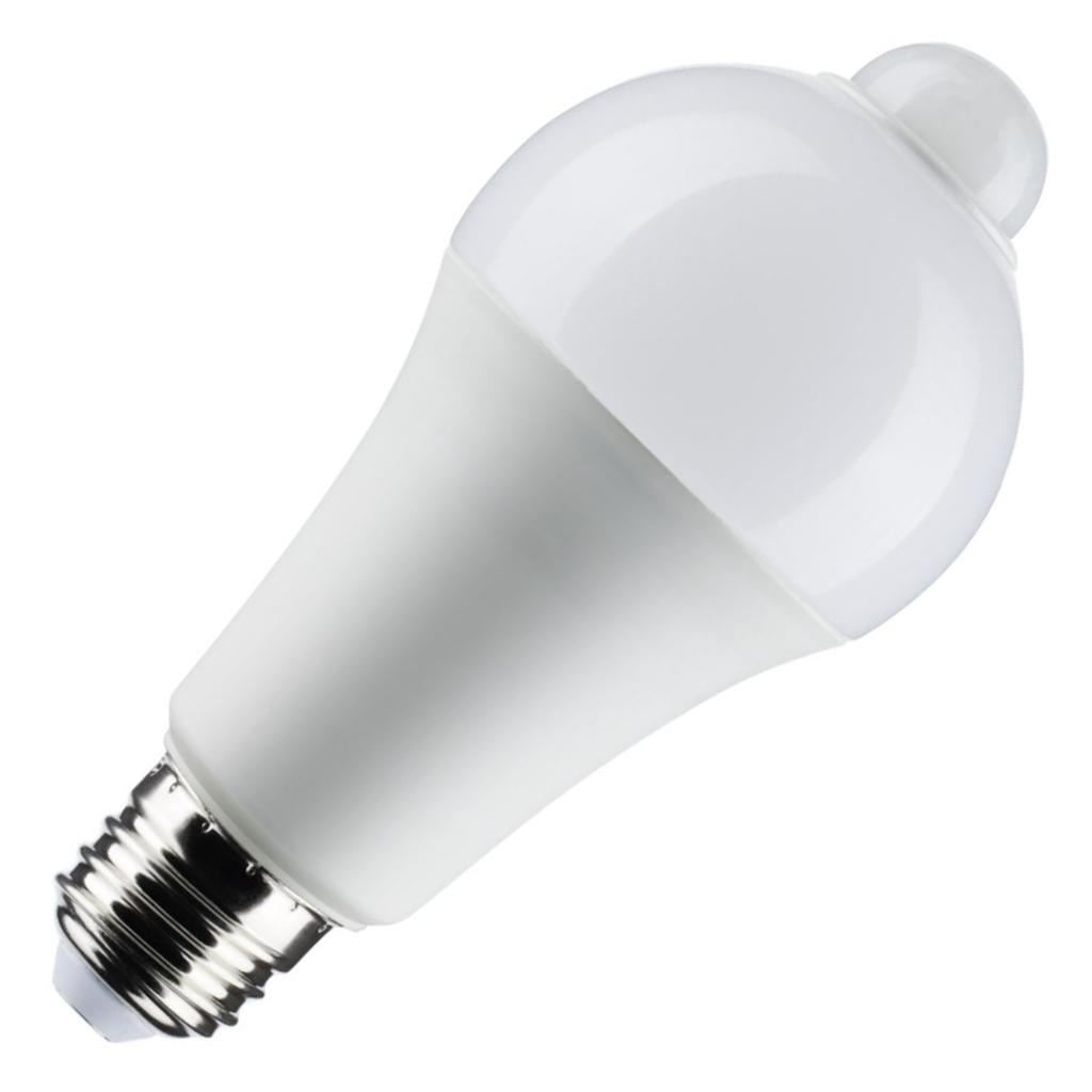12 watt 120 volt A19 Medium Screw Base 5000K Daylight PIR Sensor LED Light Bulb 1
