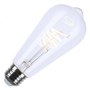 6 watt 120 volt ST19 Medium Screw Base 2700K Warm White Reminiscent Coil Flex Gray Dimmable LED 3