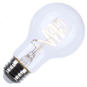 6 watt 120 volt A19 Medium Screw Base 2700K Warm White Reminiscent Coil Flex Gray Dimmable LED 3