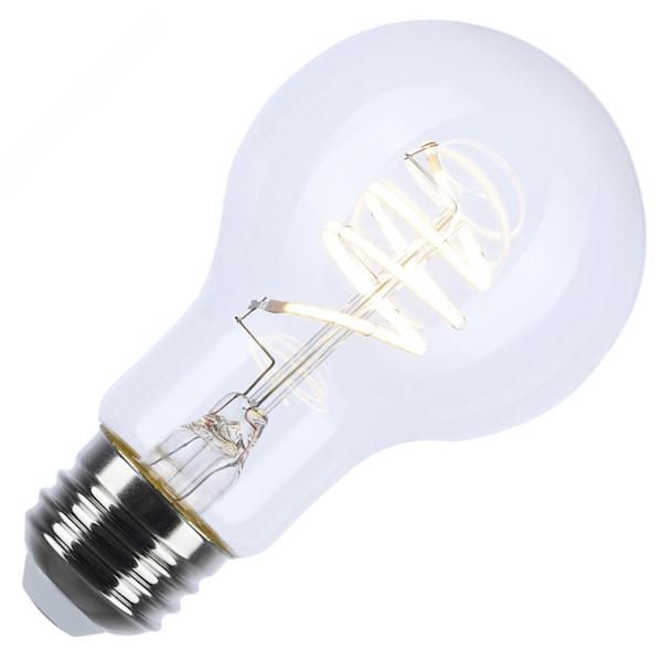 6 watt 120 volt A19 Medium Screw Base 2700K Warm White Reminiscent Coil Flex Gray Dimmable LED 3