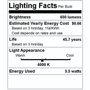 5.5 watt 120/277 volt PLS 4-Pin Base CCT Selectable Ballast Bypass LED 2