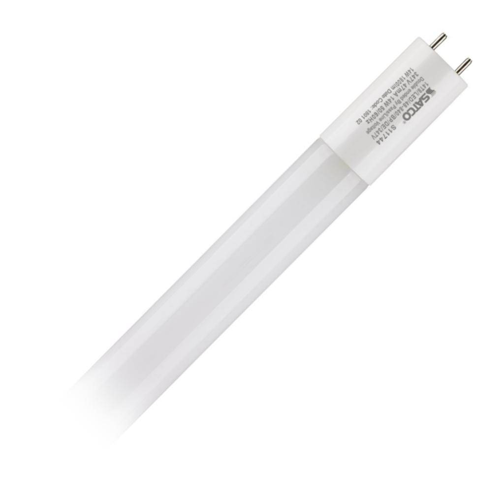 4' 14 watt 347 volt T8 Medium Bi-Pin Base 4000K - Cool White - Ballast Bypass LED Light Bulb 1