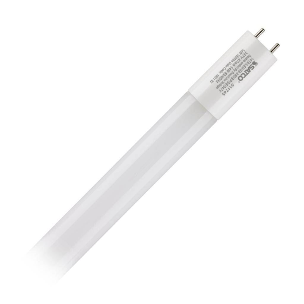 4' 14 watt 347 volt T8 Medium Bi-Pin Base 5000K Daylight Ballast Bypass LED Light Bulb 1