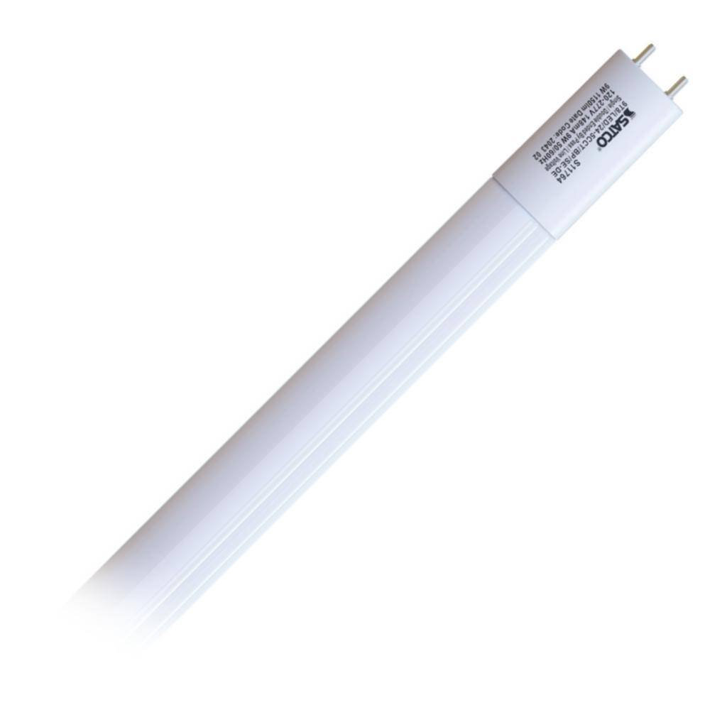 2' 9 watt 120/277 volt T8 Medium Bi-Pin Base CCT Selectable Ballast Bypass LED Light Bulb 1