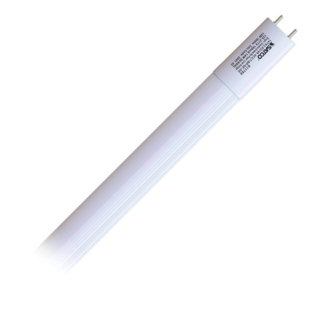 4' 14 watt 120/277 volt T8 Medium Bi-Pin Base Ballast Bypass LED Light Bulb 1