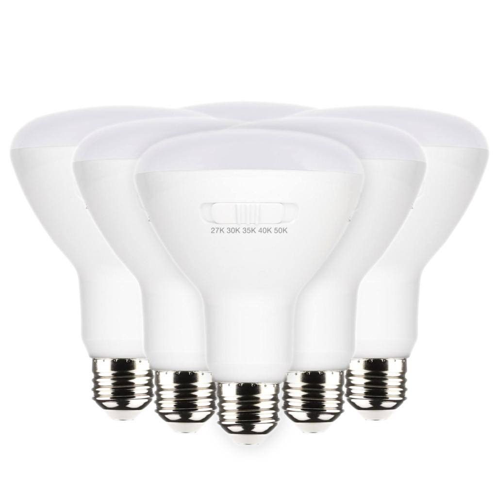 8.5 watt 120 volt BR30 Medium Screw Base CCT Selectable Dimmable LED (6 Pack) 1