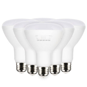 8.5 watt 120 volt BR30 Medium Screw Base CCT Selectable Dimmable LED (6 Pack) 1