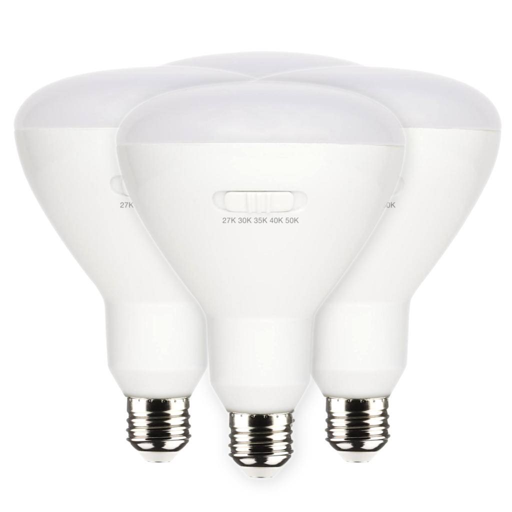 13 watt 120 volt BR40 Medium Screw Base CCT Selectable Dimmable LED (4 Pack) 1