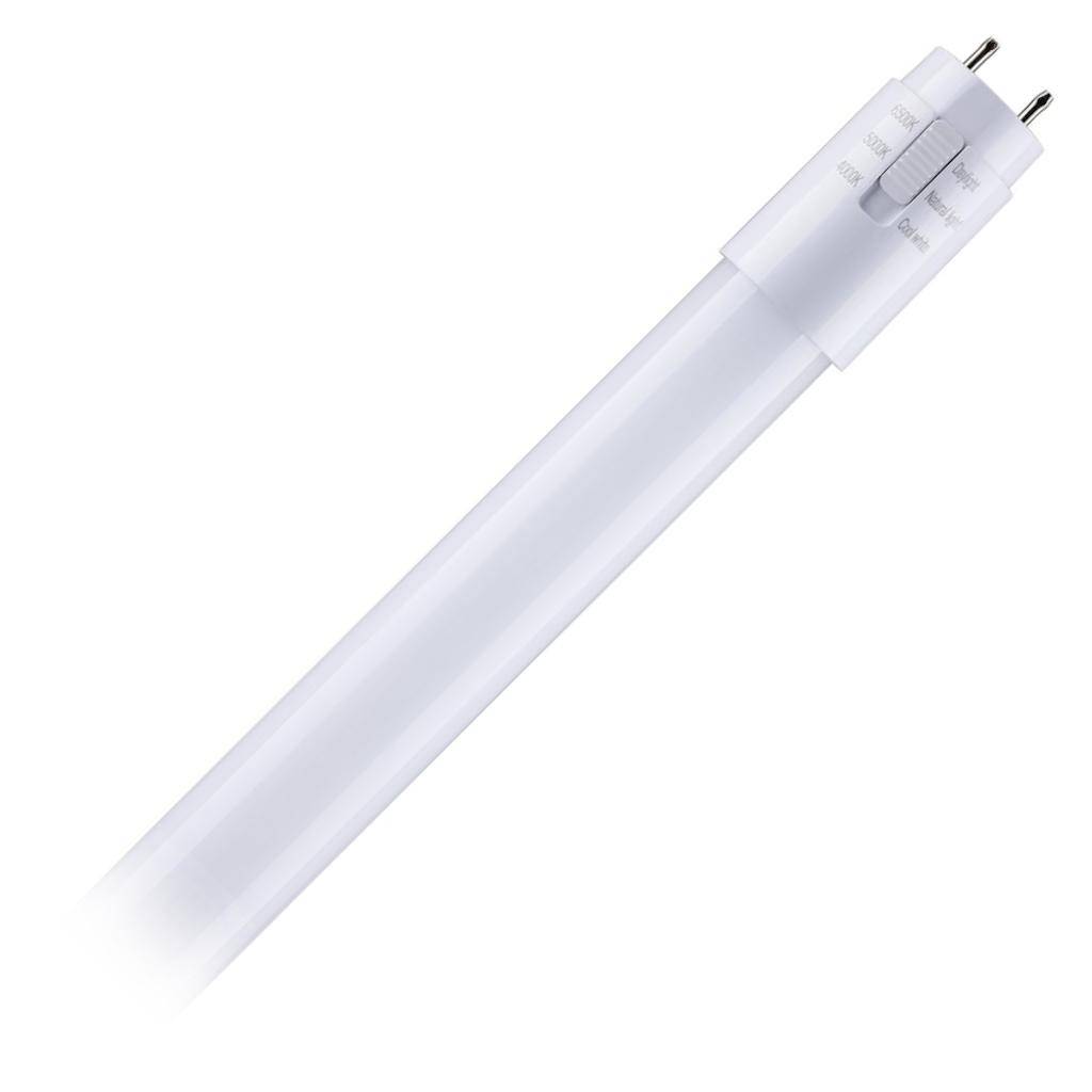 4' 10 watt 120/277 volt T8 Medium Bi-Pin Base CCT Selectable Ballast Compatible LED Light Bulb (25 Pack) 1