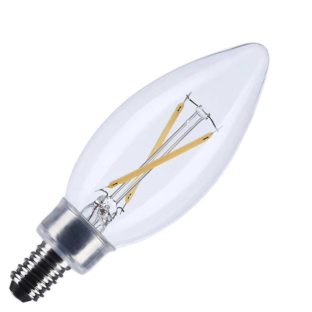 3 watt 120 volt B11 Candelabra Screw Base 3000K Natural White Clear Dimmable LED 1
