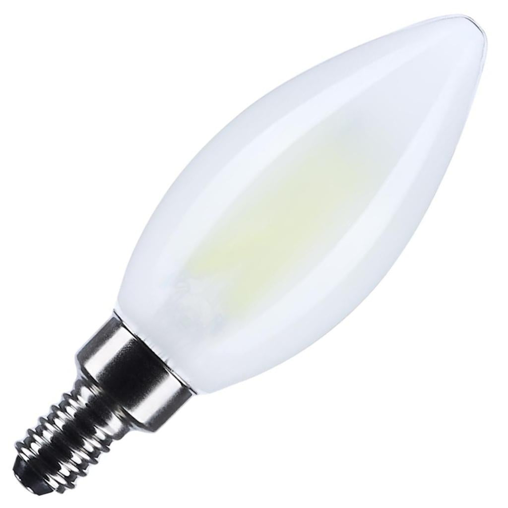 8 watt 120 volt B11 Candelabra Screw Base 5000K Daylight Frosted Dimmable LED 1