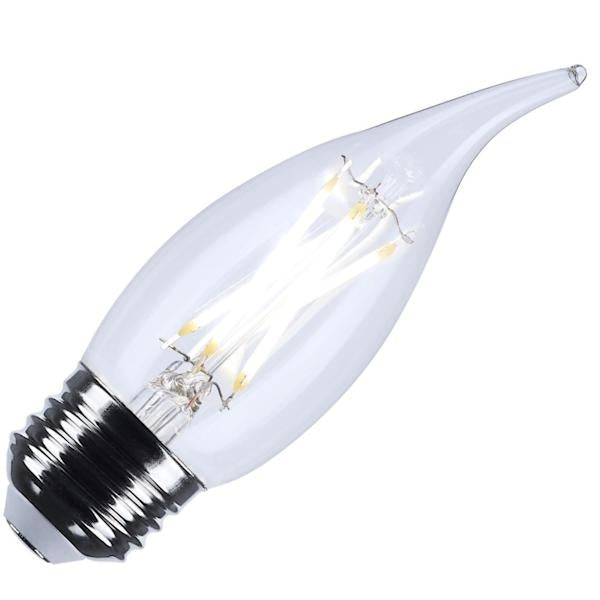 5.5 watt 120 volt CA10 Medium Screw Base 5000K Daylight Clear Dimmable LED 3