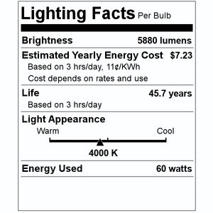 60 watt 100/277 volt 4000K Cool White Non-Dimmable Motion Sensor LED Utility Light 2