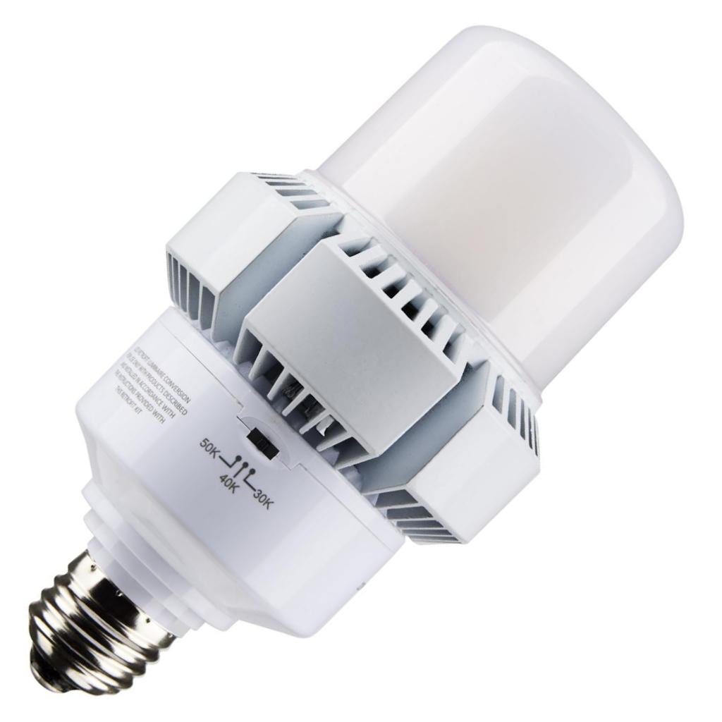 45/22 watt 120/277 volt AP32 Medium Screw Base CCT Selectable LED Light Bulb 1